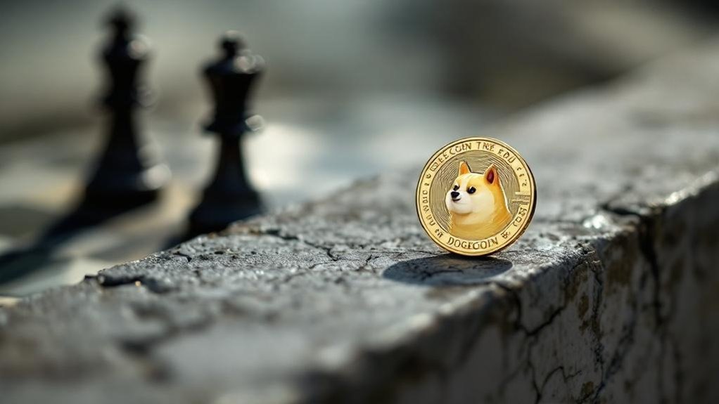 dogecoin struggles under 0 20